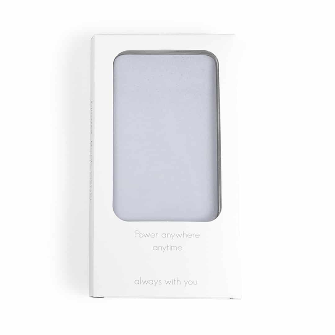 Deluxe slim metal Powerbank 5000mAh - verpakking