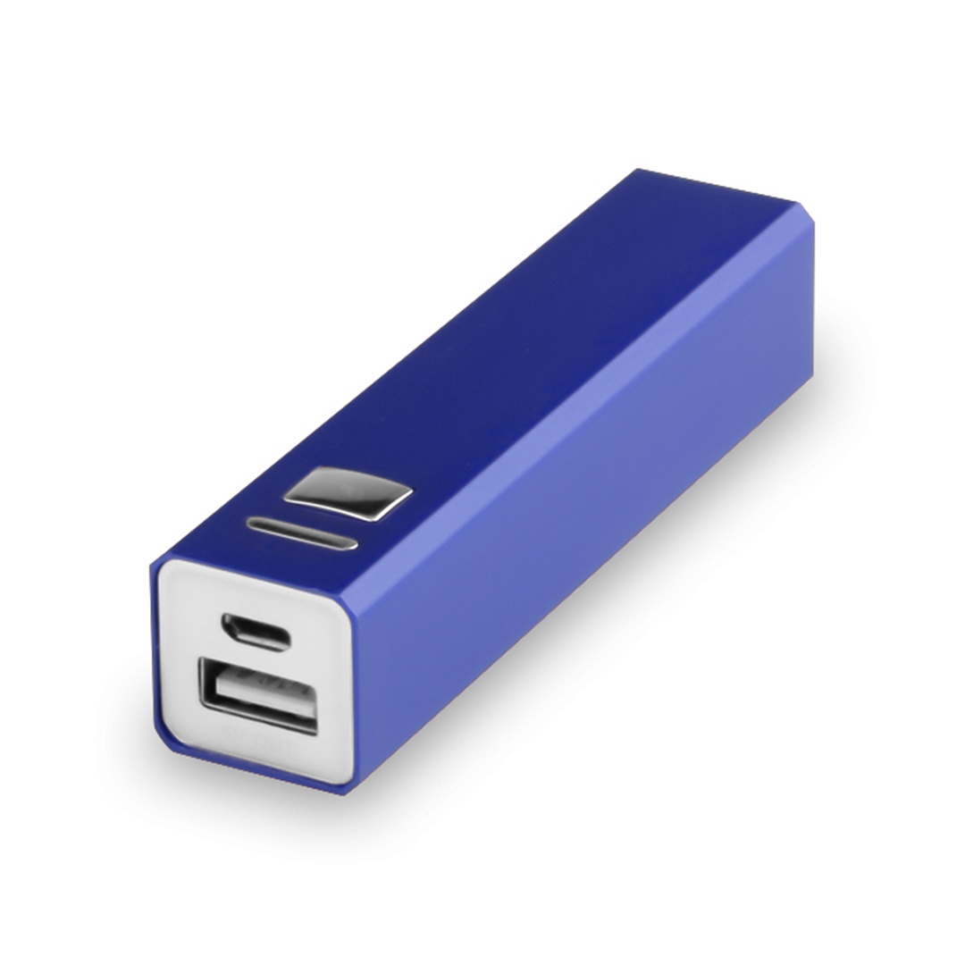Premium Metal Powerbank 2600 mAh - blauw