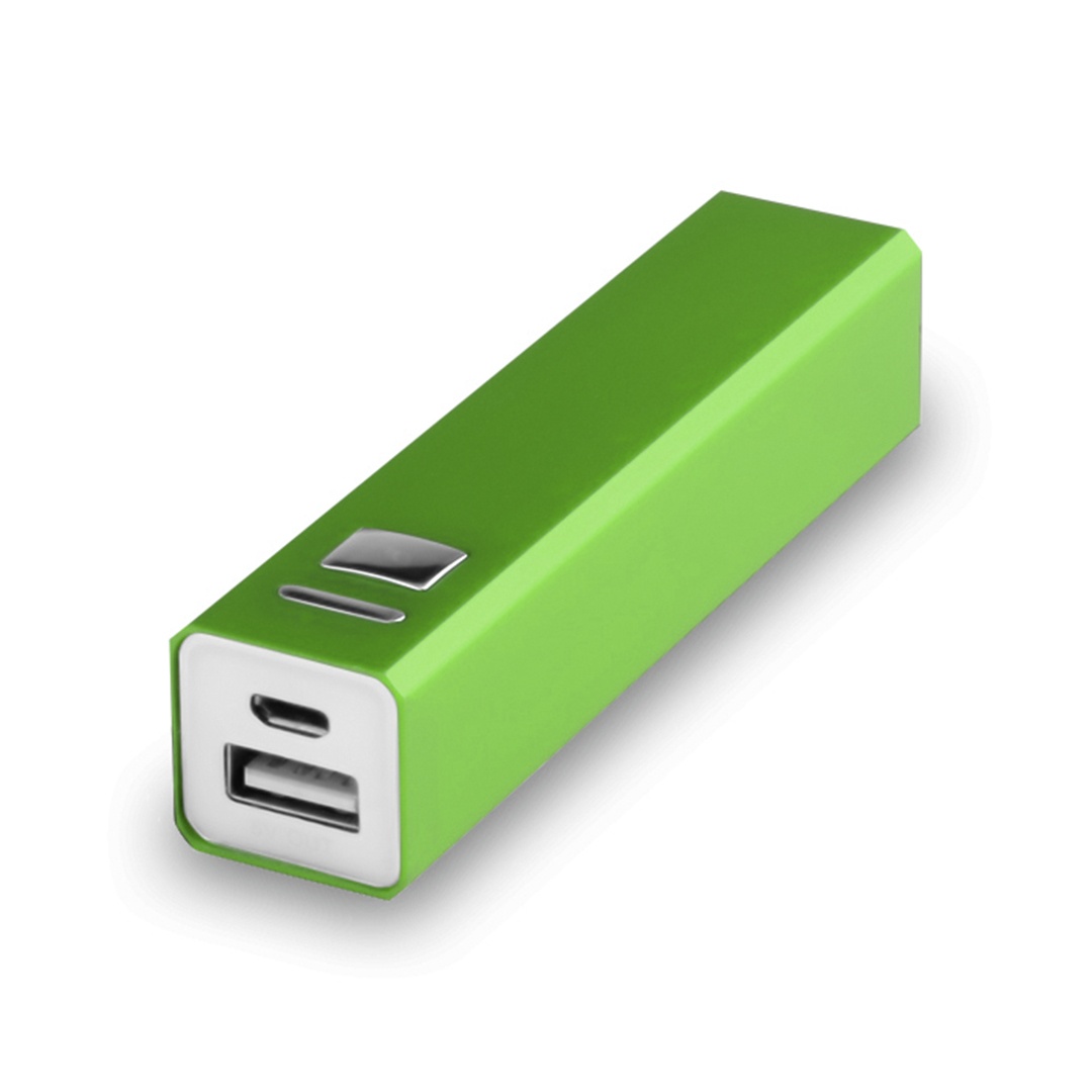 Premium metal Powerbank 2600 mAh - groen