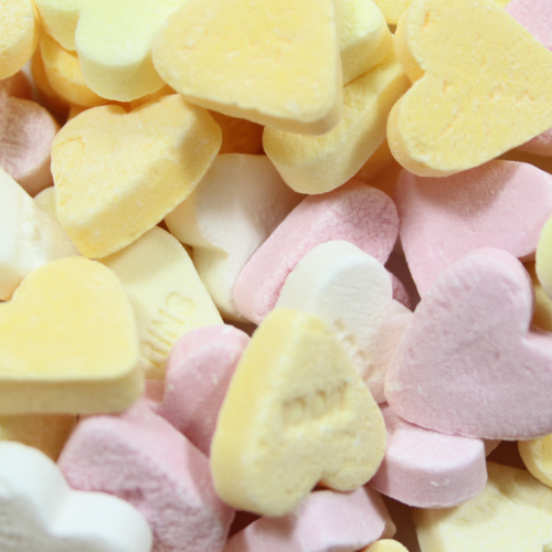 Blikken bedrukken Vruchtenhartjes