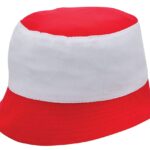 Buckethats bedrukken Rood Wit