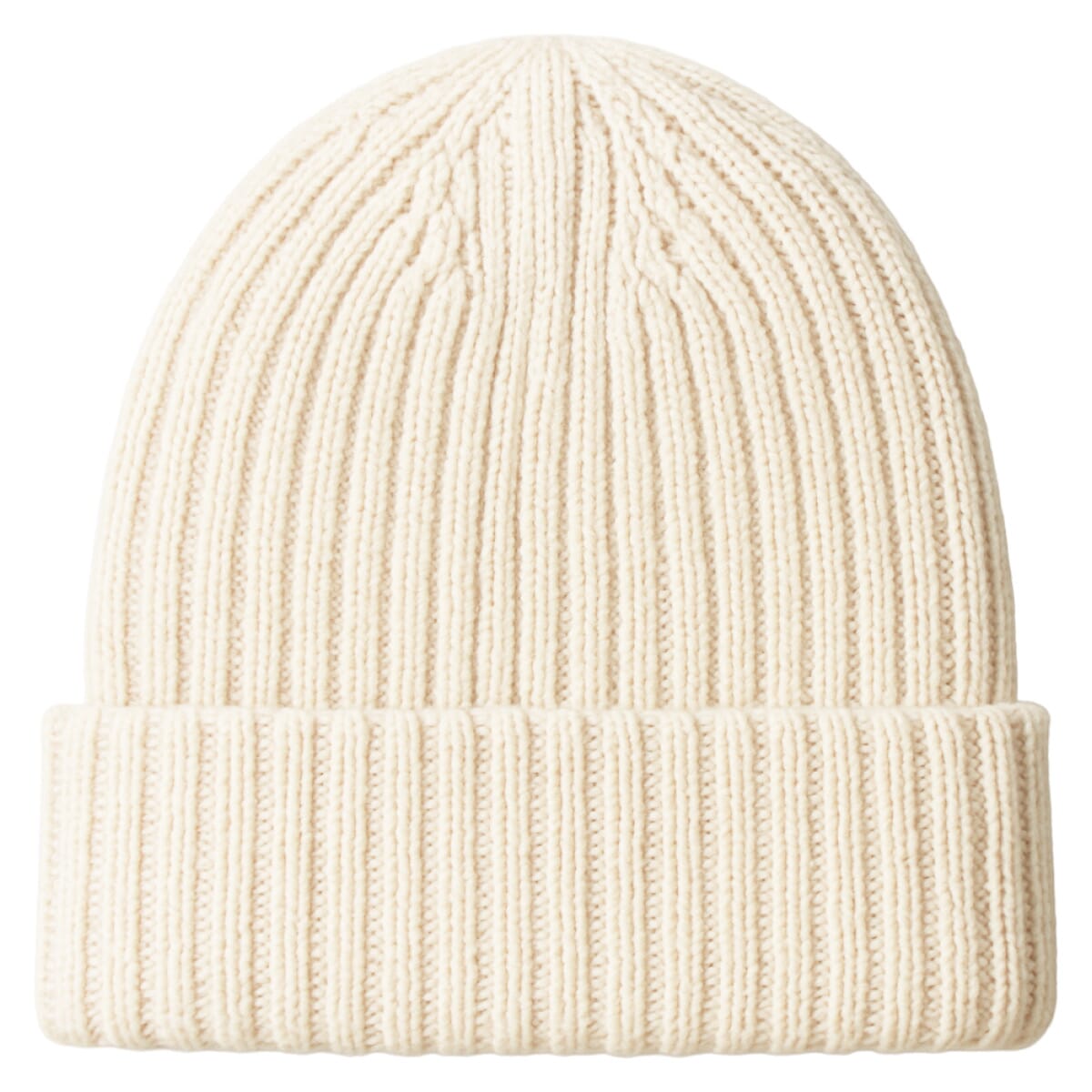 Gebreide muts, 15% Merino wol Beige