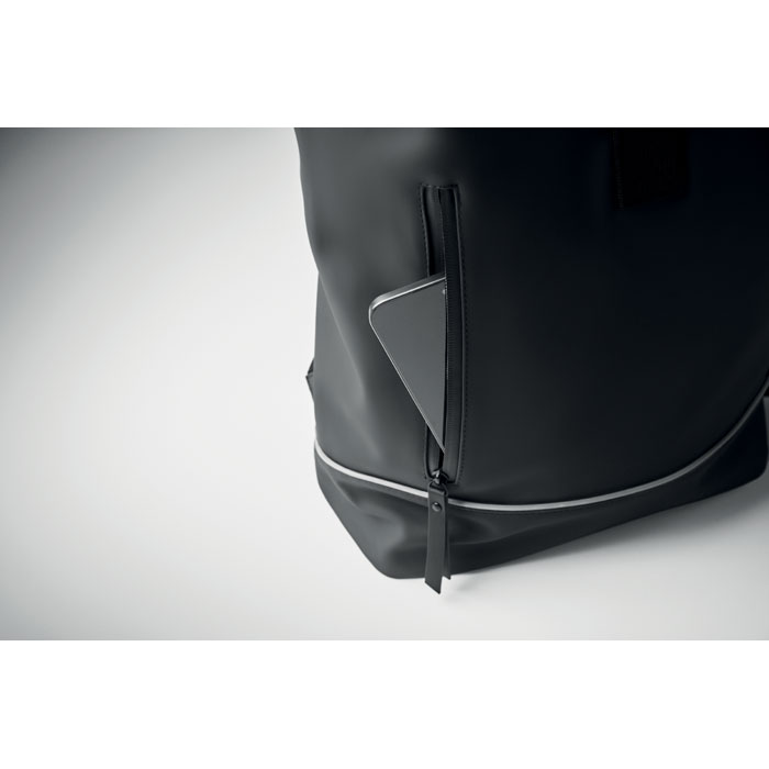 Rolltop Rugtas Bedrukken | Laptoprugzak in zacht PU met gevoerde achterkant - Afbeelding 11